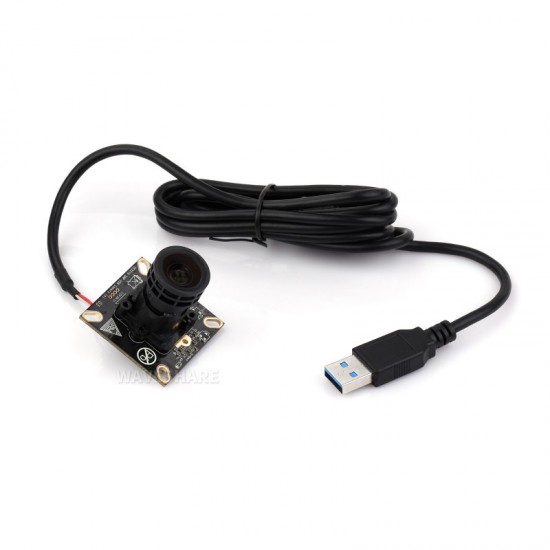Waveshare SC2210 2MP M12 USB Camera Module, SC2210 Sensor Chip, USB2.0 Port, Starlight Camera, Easy To Use
