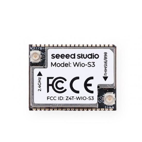 Seeed Studio Wio-S3 Wireless Module with IPEX, ESP32-S3R8, Dual-core Xtensa® LX7 and SX1262 embedded, LoRaWAN, Wi-Fi & BLE, supports EU868 & US915 (MPN:100020327)