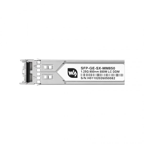Waveshare Gigabit SFP Optical Transceiver With LC Connector, Supports Hot-Swappable Operation, Plug-and-Play [Multi-mode Dual-fiber]