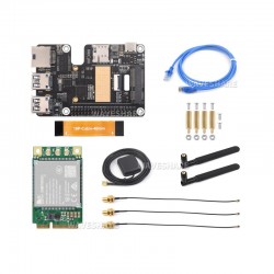 SIM7600G-H 4G PCIe to MiniPCIe / Gigabit Ethernet / USB 3.2 Gen1 HAT for Raspberry Pi 5, MiniPCIe interface, High-speed Networking SIM7600G-H 4G PCIe to MiniPCIe / Gigabit Ethernet / USB 3.2 Gen1 HAT for Raspberry Pi 5, MiniPCIe interface, High-speed Networking