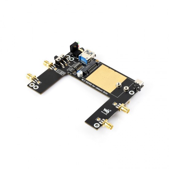 Waveshare 4G Module Expansion Board Designed For Jetson Orin, Includes SIM7600G-H-M.2 4G Module, Supports 4G / 3G / 2G Communication And GNSS Positioning, Global Coverage Waveshare 4G Module Expansion Board Designed For Jetson Orin, Includes SIM7600G-H-M.2 4G Module, Supports 4G / 3G / 2G Communication And GNSS Positioning, Global Coverage