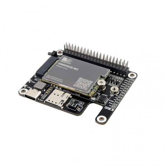 SIM8262E-M2 PCIe to 5G HAT+ for Raspberry Pi 5, High-Speed Networking, Support PCIe Protocol, Raspberry Pi 5 HAT