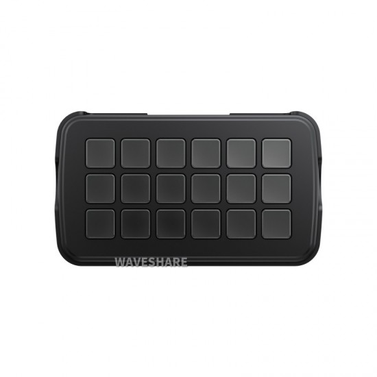 Waveshare SK18 Multi-Functional AI Voice Control Panel, Onboard 18 × membrane LCD Macro Keys, Supports Linux + QMK Dual-system Architecture and AIDA64 Waveshare SK18 Multi-Functional AI Voice Control Panel, Onboard 18 × membrane LCD Macro Keys, Supports Linux + QMK Dual-system Architecture and AIDA64