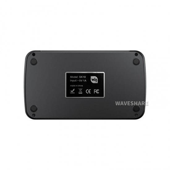 Waveshare SK18 Multi-Functional AI Voice Control Panel, Onboard 18 × membrane LCD Macro Keys, Supports Linux + QMK Dual-system Architecture and AIDA64 Waveshare SK18 Multi-Functional AI Voice Control Panel, Onboard 18 × membrane LCD Macro Keys, Supports Linux + QMK Dual-system Architecture and AIDA64