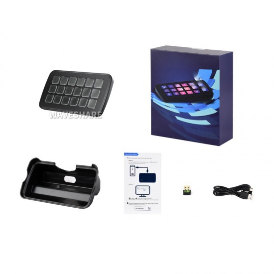 Waveshare SK18 Multi-Functional AI Voice Control Panel, Onboard 18 × membrane LCD Macro Keys, Supports Linux + QMK Dual-system Architecture and AIDA64 Waveshare SK18 Multi-Functional AI Voice Control Panel, Onboard 18 × membrane LCD Macro Keys, Supports Linux + QMK Dual-system Architecture and AIDA64