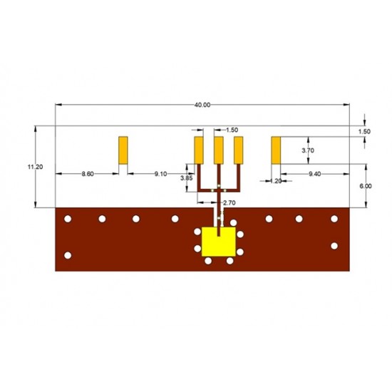 SL03 SMD Patch Antenna 824-960MHz /1710-2690MHz /3300-5000MHz | 23mm*3.3mm*1.6mm