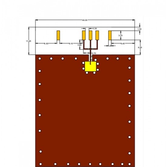 SL03 SMD Patch Antenna 824-960MHz /1710-2690MHz /3300-5000MHz | 23mm*3.3mm*1.6mm