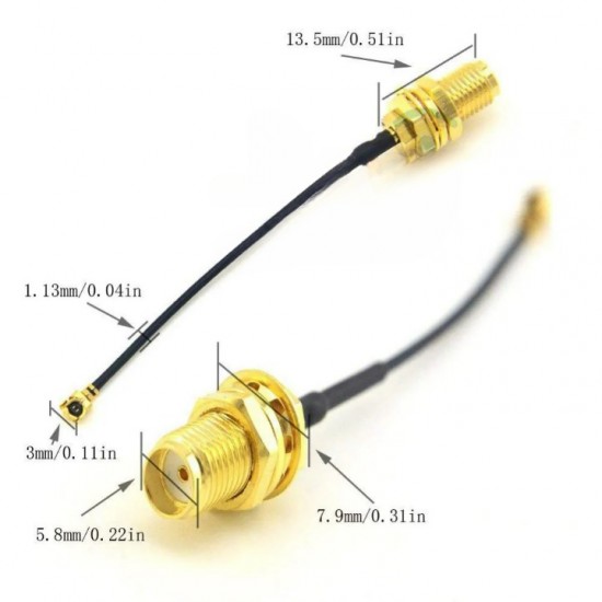 SMA Female to UFL Interface IPEX-1 Connector Cable - 10 CM