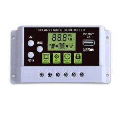 Solar Charge Controller 20A, Intelligent Battery Regulator for Solar Panel With LCD Display and USB Port 12V/24V (20A) Solar Charge Controller 20A, Intelligent Battery Regulator for Solar Panel With LCD Display and USB Port 12V/24V (20A)