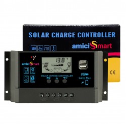 Solar Charge Controller 50A, Intelligent Battery Regulator for Solar Panel With LCD Display and USB Port 12V/24V (50A) Solar Charge Controller 50A, Intelligent Battery Regulator for Solar Panel With LCD Display and USB Port 12V/24V (50A)