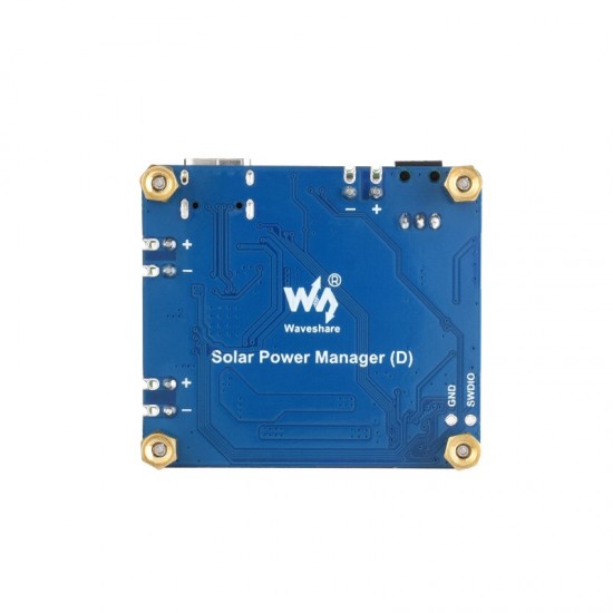Solar Power Manager Module (D), Supports 6V~24V Solar Panel and Type-C Power Adapter, 5V/3A Regulated Output With Battery Holder