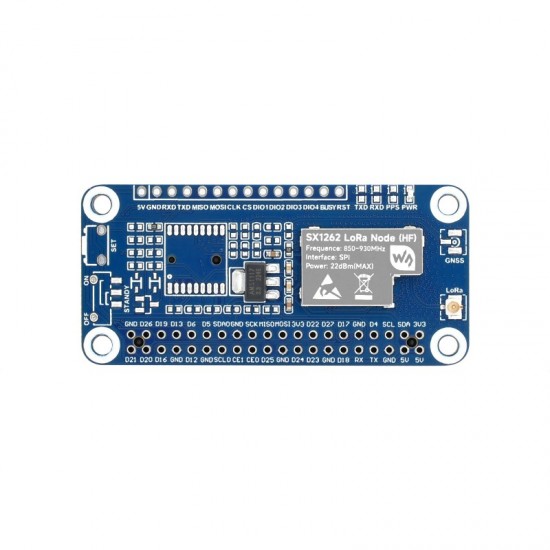 SX1262 868/915MHz LoRaWAN Node Module Expansion Board for Raspberry Pi, With Magnetic CB antenna - Basic Version