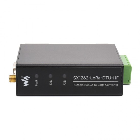 Rail-mount SX1262 LoRa Data Transfer Unit, RS232/RS485/RS422 to LoRa, HF 850 ~ 930MHz, Without Power Supply and Serial Cable