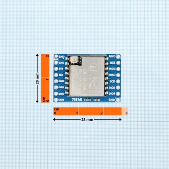 7Semi SX1278 RA-02 LoRa Breakout - 410MHz~525MHz (MPN:CM-10141)