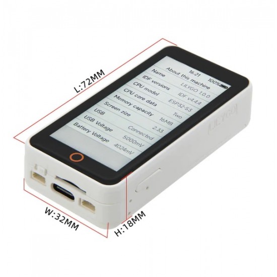 LILYGO T-Display S3 Pro ESP32-S3 2.33inch Touch Screen LCD Display WIFI Bluetooth Module With Enclosure