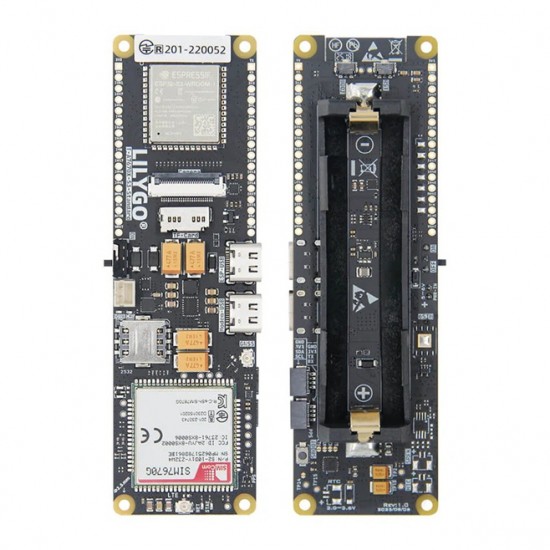 LILYGO T-SIM7670G S3 ESP32-S3 4G LTE Cat-1 GNSS Development Board with WiFi, Bluetooth & SIM7670G Module (H802)