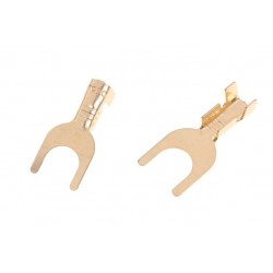 U-Shaped Copper Fork Wiring Terminal Lugs Connector [Pack of 10]