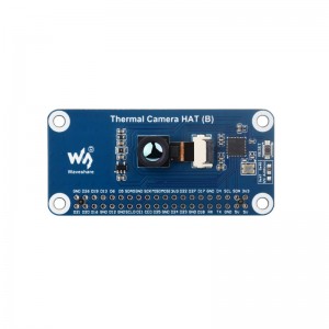 Long-wave IR Thermal Imaging Camera HAT (B) For Raspberry Pi, 45° FOV, 80×62 Pixels, Standard 40PIN GPIO Header, Raspberry Pi IR Camera Long-wave IR Thermal Imaging Camera HAT (B) For Raspberry Pi, 45° FOV, 80×62 Pixels, Standard 40PIN GPIO Header, Raspberry Pi IR Camera