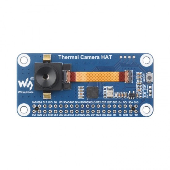  Long-wave IR Thermal Imaging Camera Hat With 80×62 Pixels, 40PIN GPIO Header, 90° FOV