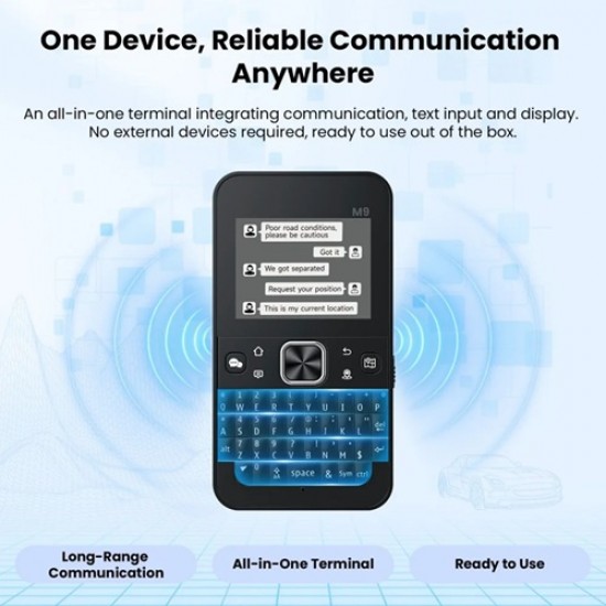 Elecrow ThinkNode M9 MeshCore Communication Terminal with Full Keyboard 2.4inch LCD|ESP32-S3 + LR1110 | GPS | 2300mAh-868 MHz (MPN:LMM16509D)