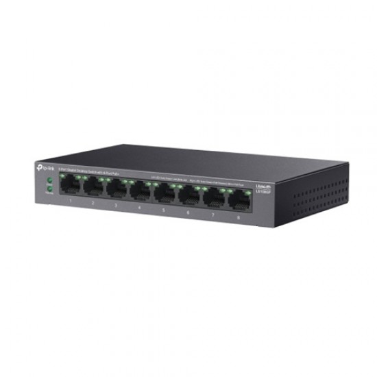 TP-Link LS108GP 8 Port Gigabit Ethernet Switch PoE+ | 62W | Plug & Play | TP-Link LS108GP 8 Port Gigabit Ethernet Switch PoE+ | 62W | Plug & Play |