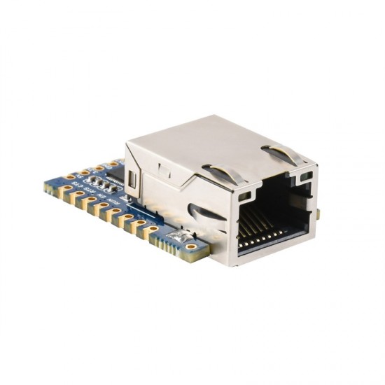 TTL UART to Ethernet Mini Module, Castellated Holes With Immersion Gold Design, Highly Integrated Packaging
