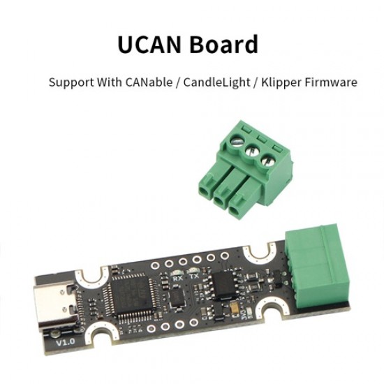 UCAN Board STM32F072 USB to CAN Adapter for 3D Printers – CANable, CandleLight & Klipper Firmware Support