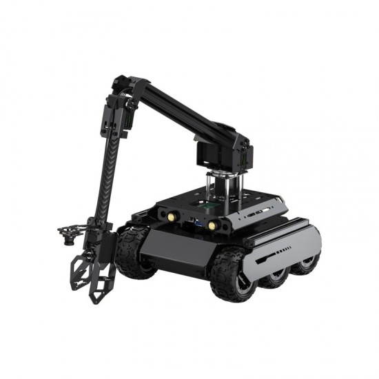 UGV Rover M2 PI5 AI Kit UGV Rover M2 Open-Source 6 Wheels 4WD AI Robot, 4-DOF High-Torque Robotic Arm, Based On ROS 2, Supports MoveIt And Line-Following Grasping, Suitable For Raspberry Pi 5 [Raspberry PI 5 Included]