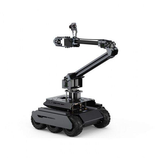 UGV Rover M2 PI5 AI Kit UGV Rover M2 Open-Source 6 Wheels 4WD AI Robot, 4-DOF High-Torque Robotic Arm, Based On ROS 2, Supports MoveIt And Line-Following Grasping, Suitable For Raspberry Pi 5 [Raspberry PI 5 Included]