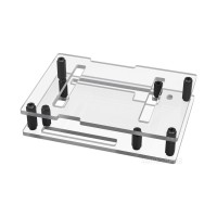 Waveshare Transparent PC Case For Arduino UNO Q, Supports Installation With The UNO Media Carrier Board, With Precise Opening Design For Peripheral Access