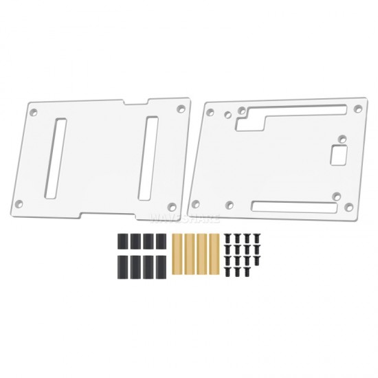 Waveshare Transparent PC Case For Arduino UNO Q, Supports Installation With The UNO Media Carrier Board, With Precise Opening Design For Peripheral Access Waveshare Transparent PC Case For Arduino UNO Q, Supports Installation With The UNO Media Carrier Board, With Precise Opening Design For Peripheral Access