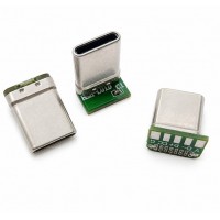 USB Type-C 16-Pin Male Connector Breakout - 90 Degree Right Angle
