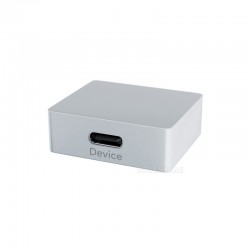 Waveshare Type-C Power And Signal Splitter, Supports 5V DC Independent Power Supply, 3 × Type-C Female Ports, CNC Aluminum Alloy Case, With Indicator