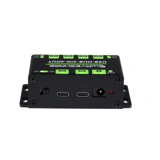 Industrial Grade USB HUB, Extending 4x USB 2.0 Ports, Switchable Dual Hosts - Without Power Supply