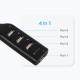 USB 2.0 4 Ports USB HUB - Black