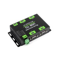 Industrial Isolated USB To 4-Ch RS232 Converter, Original FT4232HL Chip, Mac / Linux / Android / Windows Multi-OS Compatible, RS232 Female Port