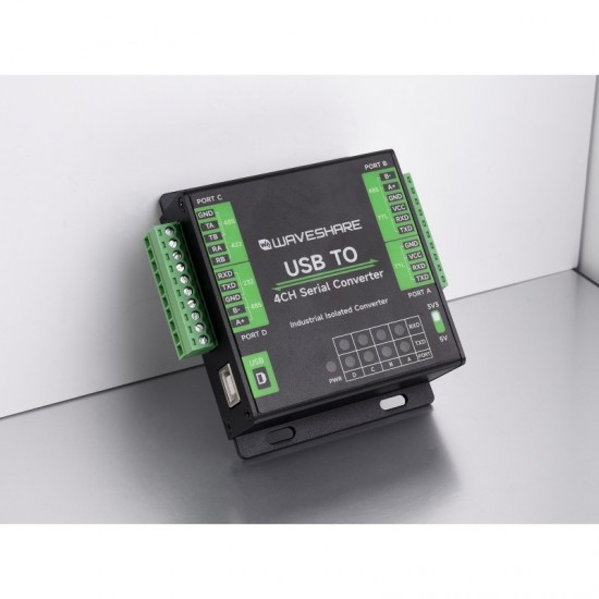 Industrial USB To 4-Ch Serial Converter, Original FT4232HL Chip, Supports USB To RS232/485/422/TTL