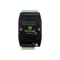 Waveshare USB TO 8CH RS485 Industrial Grade Isolated Converter, USB To RS485 Adapter, Multiple Protection Circuits, Wall-mount And Rail-Mount Support