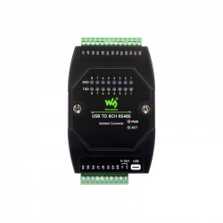 Waveshare USB TO 8CH RS485 Industrial Grade Isolated Converter, USB To RS485 Adapter, Multiple Protection Circuits, Wall-mount And Rail-Mount Support Waveshare USB TO 8CH RS485 Industrial Grade Isolated Converter, USB To RS485 Adapter, Multiple Protection Circuits, Wall-mount And Rail-Mount Support