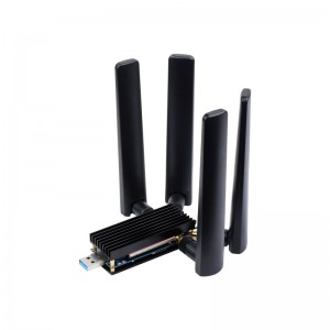 Waveshare 5G DONGLE Module, quad antennas, USB3.1 port, Aluminum Alloy Heatsink, M.2 Key B Interface (5G chipset not included) Waveshare 5G DONGLE Module, quad antennas, USB3.1 port, Aluminum Alloy Heatsink, M.2 Key B Interface (5G chipset not included)