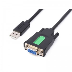 Industrial USB To RS232 Serial Adapter Cable, USB Type A To DB9 Female Port, Original FT232RL Chip, Cable Length 1.5m Industrial USB To RS232 Serial Adapter Cable, USB Type A To DB9 Female Port, Original FT232RL Chip, Cable Length 1.5m
