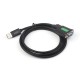 Industrial USB To RS232 Serial Adapter Cable, USB Type A To DB9 Female Port, Original FT232RL Chip, Cable Length 1.5m