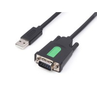 Industrial USB To RS232 Serial Adapter Cable, USB Type A To DB9 Male Port, Original FT232RL Chip, Cable Length 1.5m