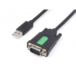 Industrial USB To RS232 Serial Adapter Cable, USB Type A To DB9 Male Port, Original FT232RL Chip, Cable Length 1.5m