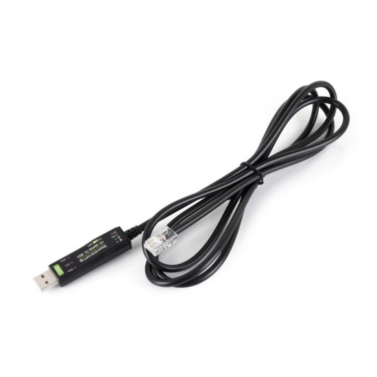 Waveshare USB to RS485 (D) Industrial Grade Isolated Bidirectional Converter, 2m Length, FT232RNL Chip, Onboard Isolated RS485 Transceiver Circuit, Adopts RJ45 Port With T568B Pinout Waveshare USB to RS485 (D) Industrial Grade Isolated Bidirectional Converter, 2m Length, FT232RNL Chip, Onboard Isolated RS485 Transceiver Circuit, Adopts RJ45 Port With T568B Pinout