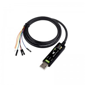 Waveshare Industrial USB TO TTL (D) Serial Cable, FT232RNL Chip, Multi Systems Support, Suitable For Raspberry Pi 5 Serial Port Debugging Waveshare Industrial USB TO TTL (D) Serial Cable, FT232RNL Chip, Multi Systems Support, Suitable For Raspberry Pi 5 Serial Port Debugging