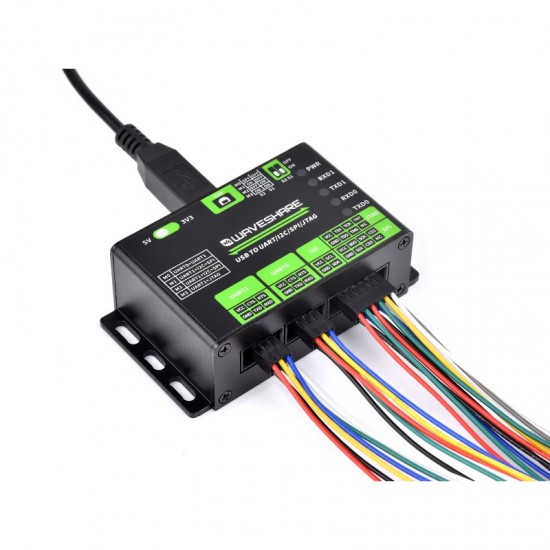 USB To UART/I2C/SPI/JTAG Converter, Supports Multiple Interfaces, Compatible with 3.3V and 5V