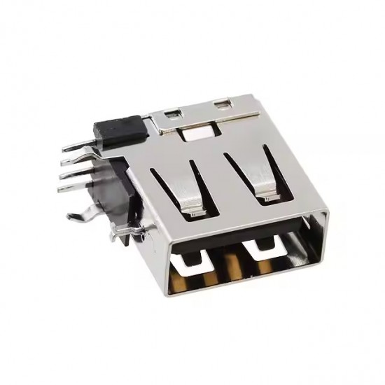 USB 2.0 Type A Female Vertical Right Angle Type Through Hole PCB Mount