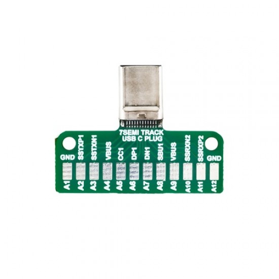 USB Type-C 3.1 Male Breakout Board – 24-Pin USB-C Connector for Prototyping and Embedded Applications