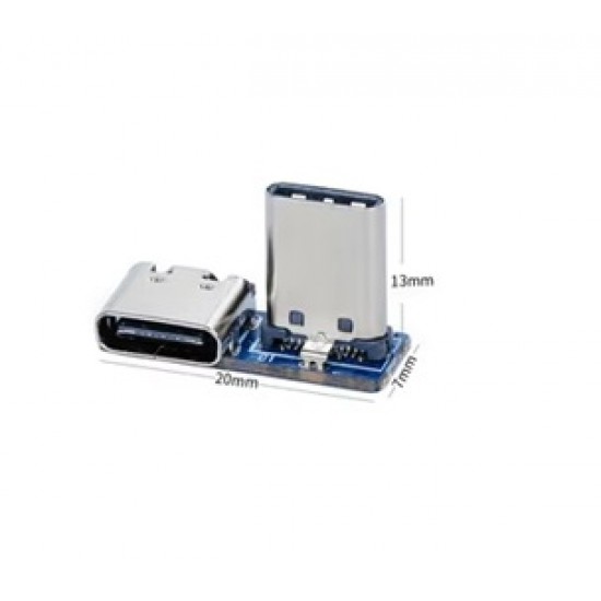 USB Type-C Male to Female Test Board, 16-Pin Female Base USB 3.1 Adapter Module